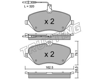 Комплект тормозных колодок TRUSTING 617.1