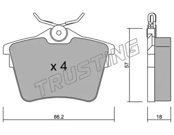 Комплект тормозных колодок TRUSTING 618.0