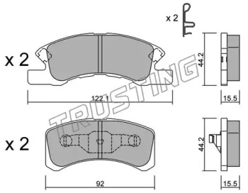 Комплект тормозных колодок TRUSTING 621.0