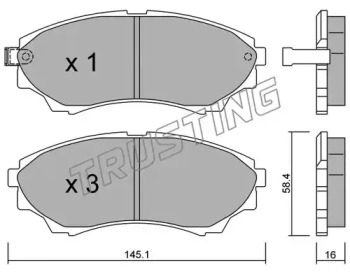 Комплект тормозных колодок TRUSTING 626.0
