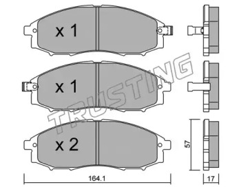 Комплект тормозных колодок TRUSTING 627.0