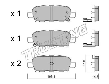 Комплект тормозных колодок TRUSTING 628.0