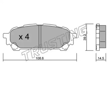 Комплект тормозных колодок TRUSTING 629.0