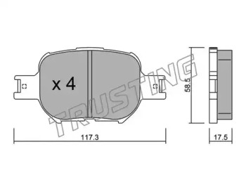 Комплект тормозных колодок TRUSTING 630.0