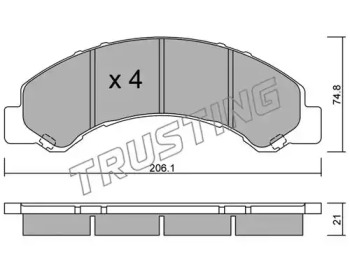 Комплект тормозных колодок TRUSTING 636.0