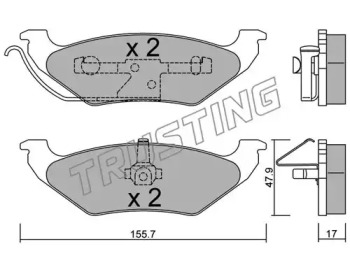 Комплект тормозных колодок TRUSTING 640.0