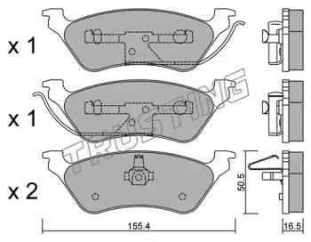 Комплект тормозных колодок TRUSTING 641.0