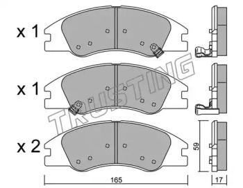 Комплект тормозных колодок TRUSTING 646.0