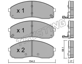 Комплект тормозных колодок TRUSTING 647.0
