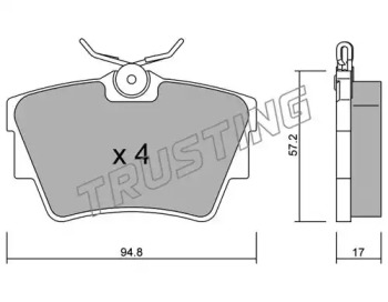Комплект тормозных колодок TRUSTING 651.0