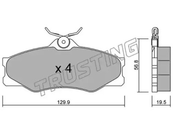 Комплект тормозных колодок TRUSTING 652.0