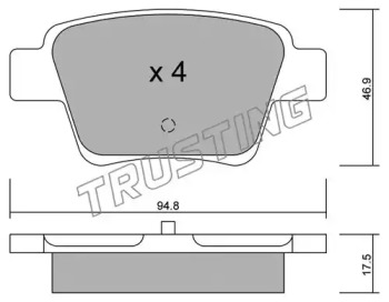 Комплект тормозных колодок TRUSTING 655.0