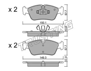 Комплект тормозных колодок TRUSTING 656.0
