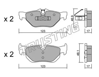 Комплект тормозных колодок TRUSTING 658.0
