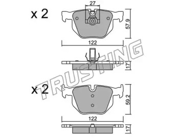 Комплект тормозных колодок TRUSTING 660.0