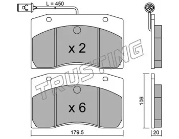Комплект тормозных колодок TRUSTING 665.0