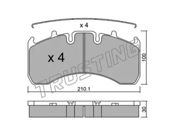 Комплект тормозных колодок TRUSTING 666.0