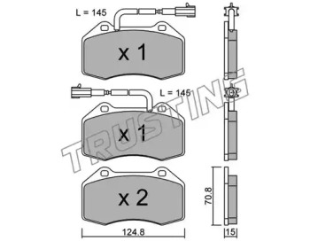 Комплект тормозных колодок TRUSTING 667.2