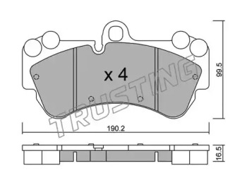 Комплект тормозных колодок TRUSTING 669.0