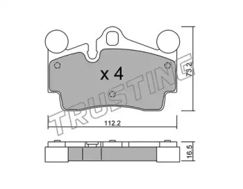 Комплект тормозных колодок TRUSTING 671.0