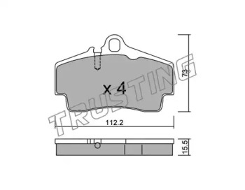 Комплект тормозных колодок TRUSTING 674.0