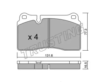 Комплект тормозных колодок TRUSTING 675.0
