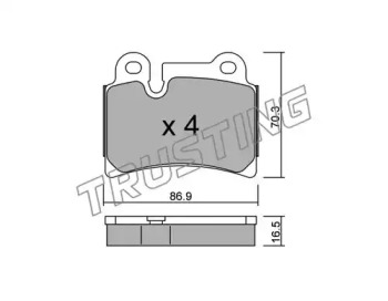 Комплект тормозных колодок TRUSTING 676.0