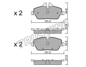 Комплект тормозных колодок TRUSTING 680.0