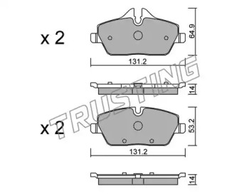 Комплект тормозных колодок TRUSTING 680.2