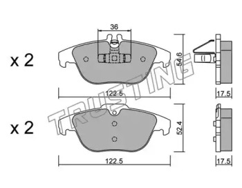 Комплект тормозных колодок TRUSTING 682.0