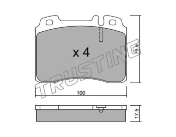 Комплект тормозных колодок TRUSTING 683.0