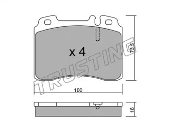 Комплект тормозных колодок TRUSTING 683.1