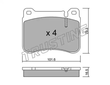 Комплект тормозных колодок TRUSTING 684.0