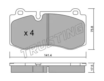 Комплект тормозных колодок TRUSTING 685.0