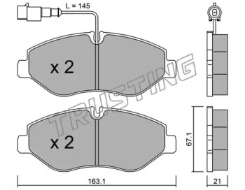 Комплект тормозных колодок TRUSTING 687.4