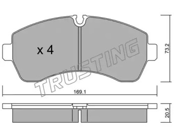 Комплект тормозных колодок TRUSTING 689.0