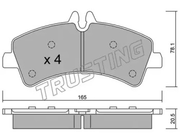 Комплект тормозных колодок TRUSTING 690.0