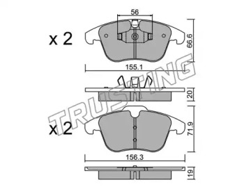 Комплект тормозных колодок TRUSTING 691.0