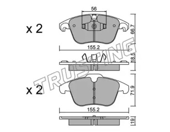 Комплект тормозных колодок TRUSTING 691.3