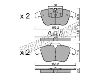 Комплект тормозных колодок TRUSTING 691.5