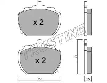 Комплект тормозных колодок TRUSTING 694.0