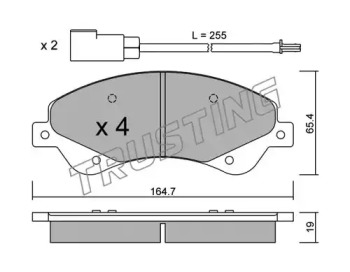 Комплект тормозных колодок TRUSTING 695.0