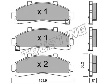 Комплект тормозных колодок TRUSTING 699.0