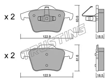 Комплект тормозных колодок TRUSTING 704.0