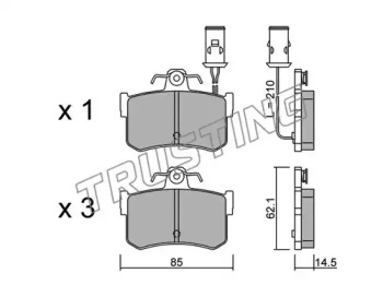 Комплект тормозных колодок TRUSTING 707.0