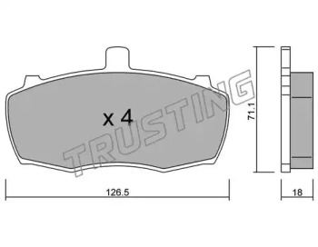 Комплект тормозных колодок TRUSTING 708.0