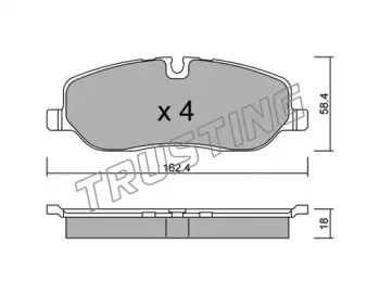 Комплект тормозных колодок TRUSTING 709.0