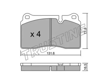 Комплект тормозных колодок TRUSTING 711.0