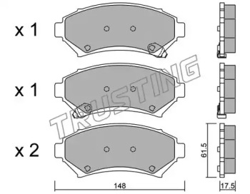 Комплект тормозных колодок TRUSTING 712.0