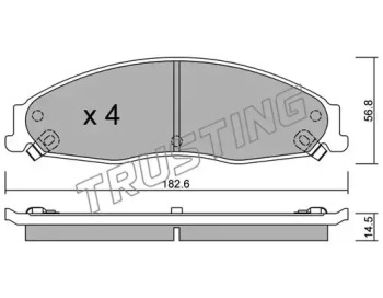 Комплект тормозных колодок TRUSTING 714.0